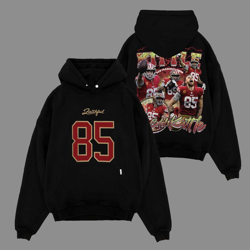 George Kittle | Casual Washed Tee & Hoodie & Sweatshirt