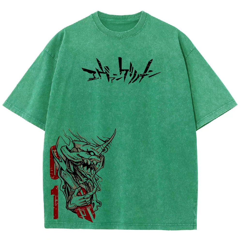 Eva Unit-01  Vintage Unisex Washed T-Shirt | Neon Genesis Evangelion