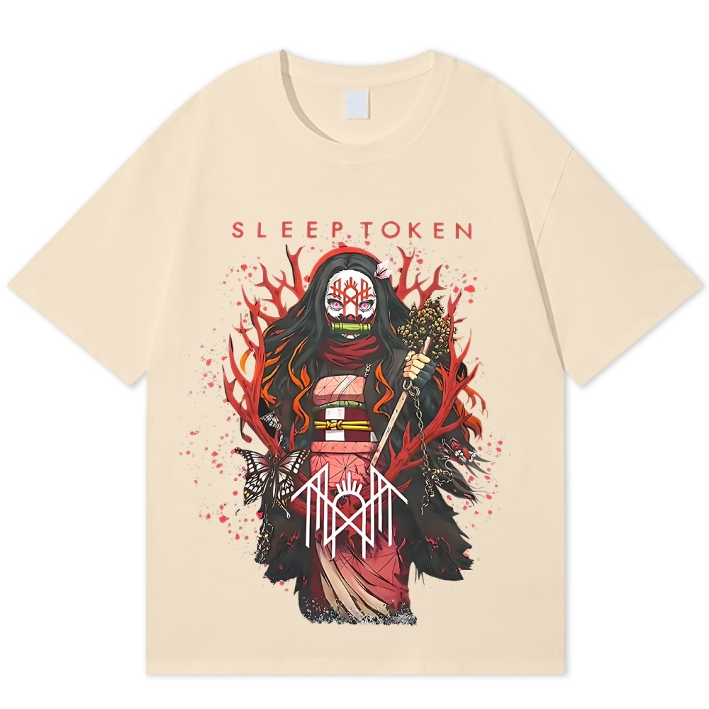 Sleep Token Demon Slayer Nezuko Kamado Unisex Cotton Crew Neck T-shirt