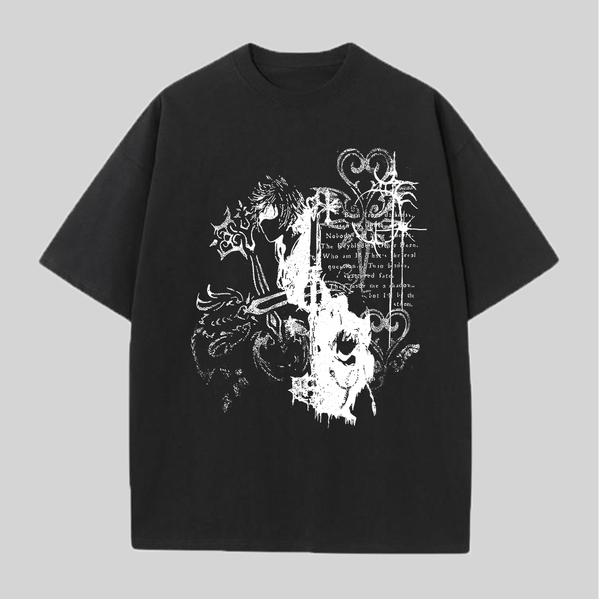 Kingdom Hearts Roxas Printed Unisex Oversized T-shirts