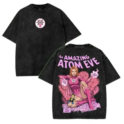 Atom Eve From Invincible Printed Unisex Washed T-Shirt