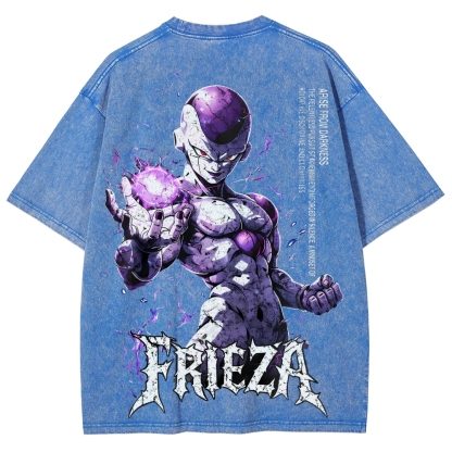 Frieza Dragon Ball Printed Unisex Washed T-Shirt