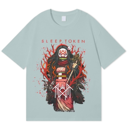 Sleep Token Demon Slayer Nezuko Kamado Unisex Cotton Crew Neck T-shirt