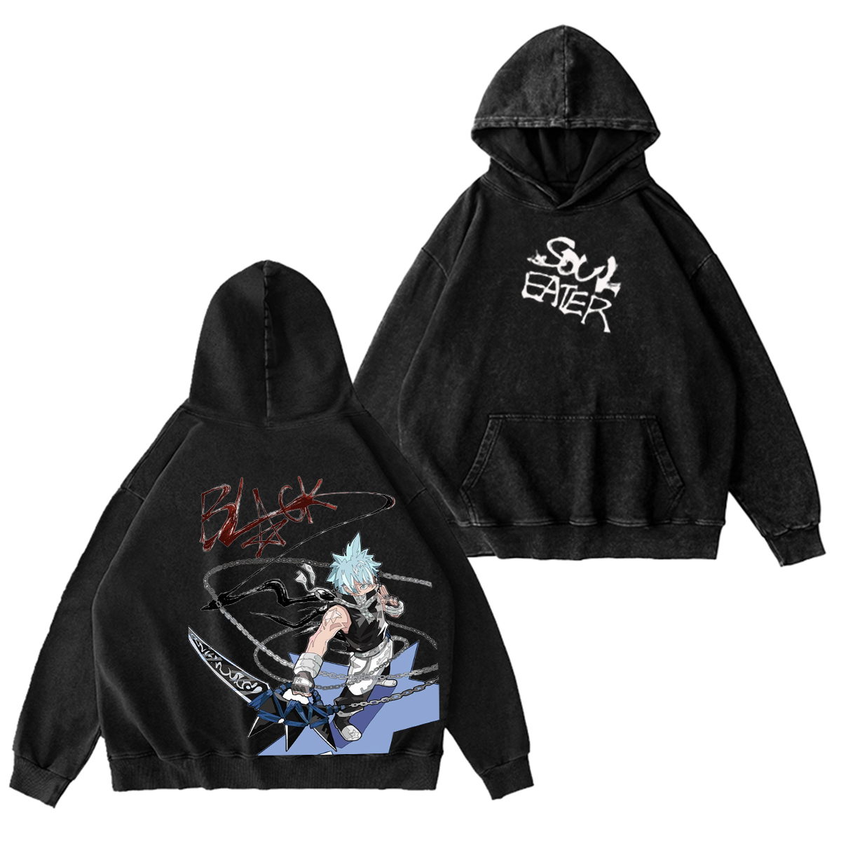 Soul Eater - BlackStar Unisex Washed T-shirt/Crewneck