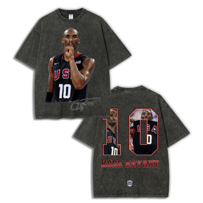 Unisex-Adult Ultra Cotton Washed T-Shirt Graphic CAPTAIN AMERICA -KOBE Vintage Tee