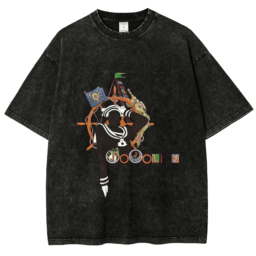Josuke Higashikata JoJo's Bizarre Adventure  Printed Unisex Washed T-Shirt