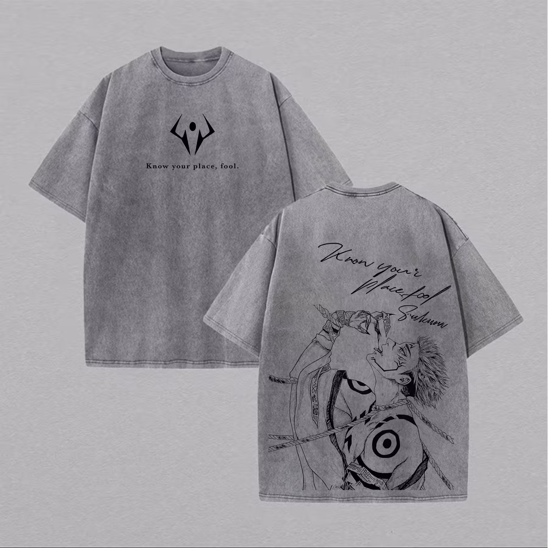 Sukuna  Sukuna Jujutsu Kaisen Vintage Unisex Washed T-Shirt