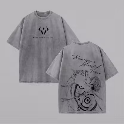 Sukuna  Sukuna Jujutsu Kaisen Vintage Unisex Washed T-Shirt