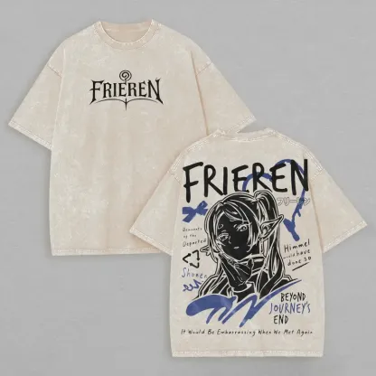 Frieren Printed Unisex Washed T-Shirt