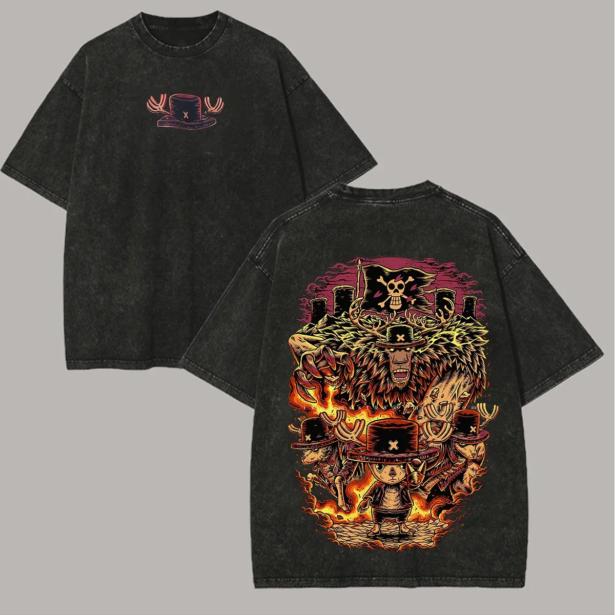 Tony Tony Chopper One Piece  Unisex Washed T-Shirt 