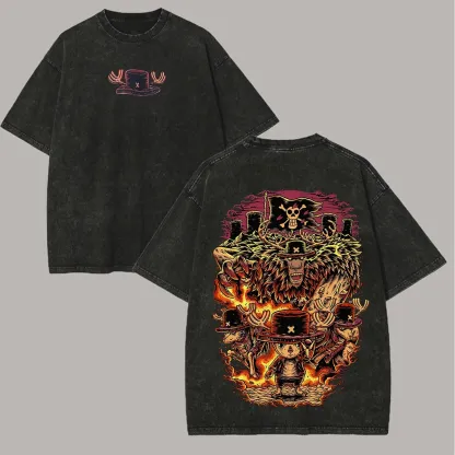 Tony Tony Chopper One Piece  Unisex Washed T-Shirt 