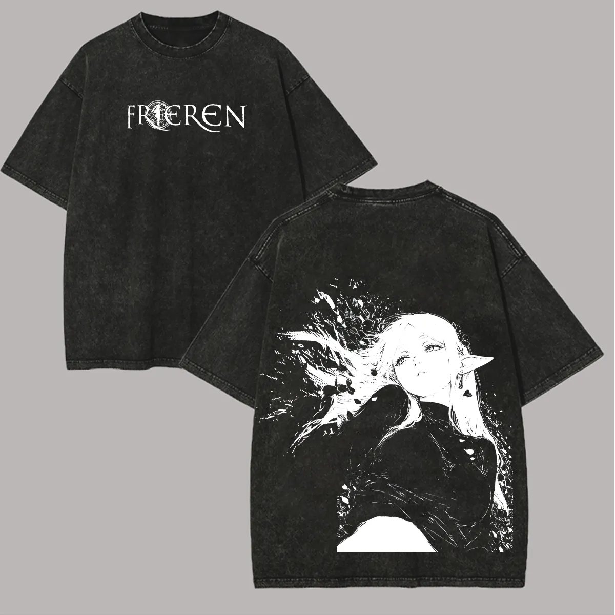 Frieren: Beyond Journey's End Printed Unisex Washed T-Shirt