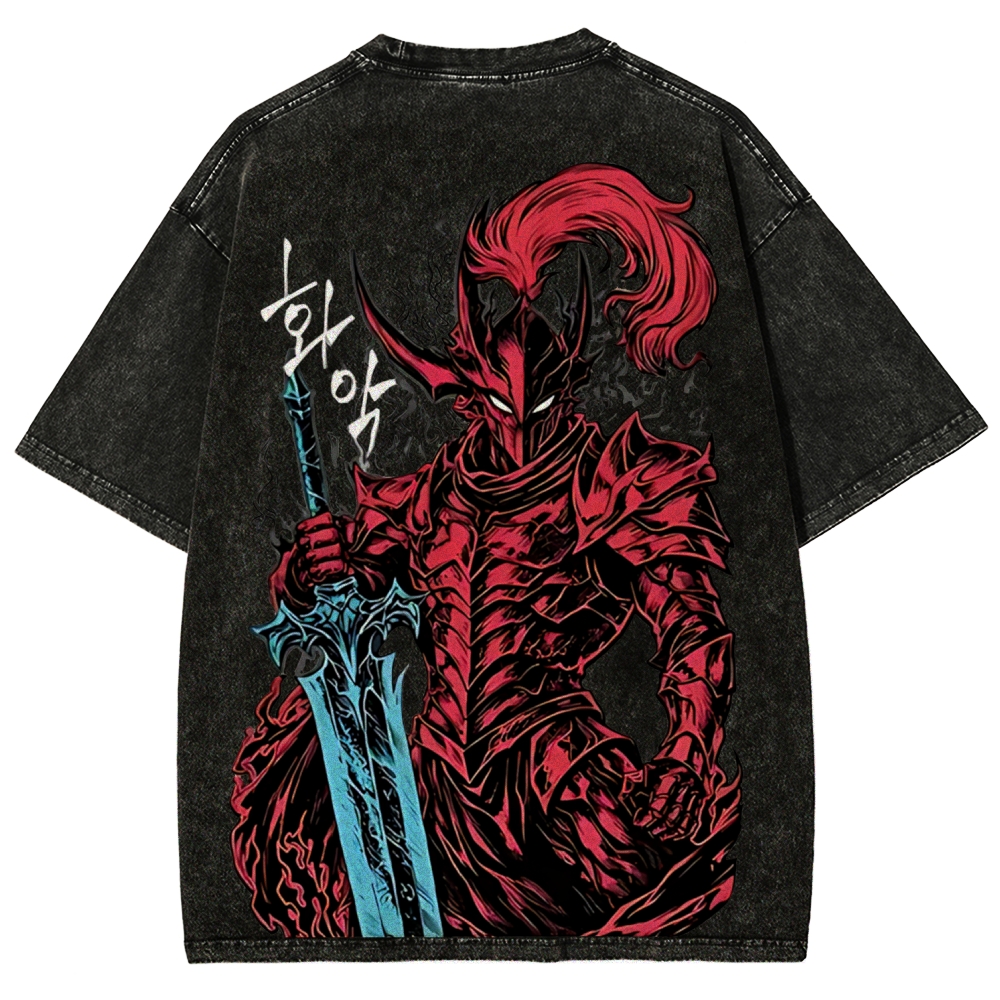 Igris Solo Leveling Vintage Unisex Washed T-Shirt