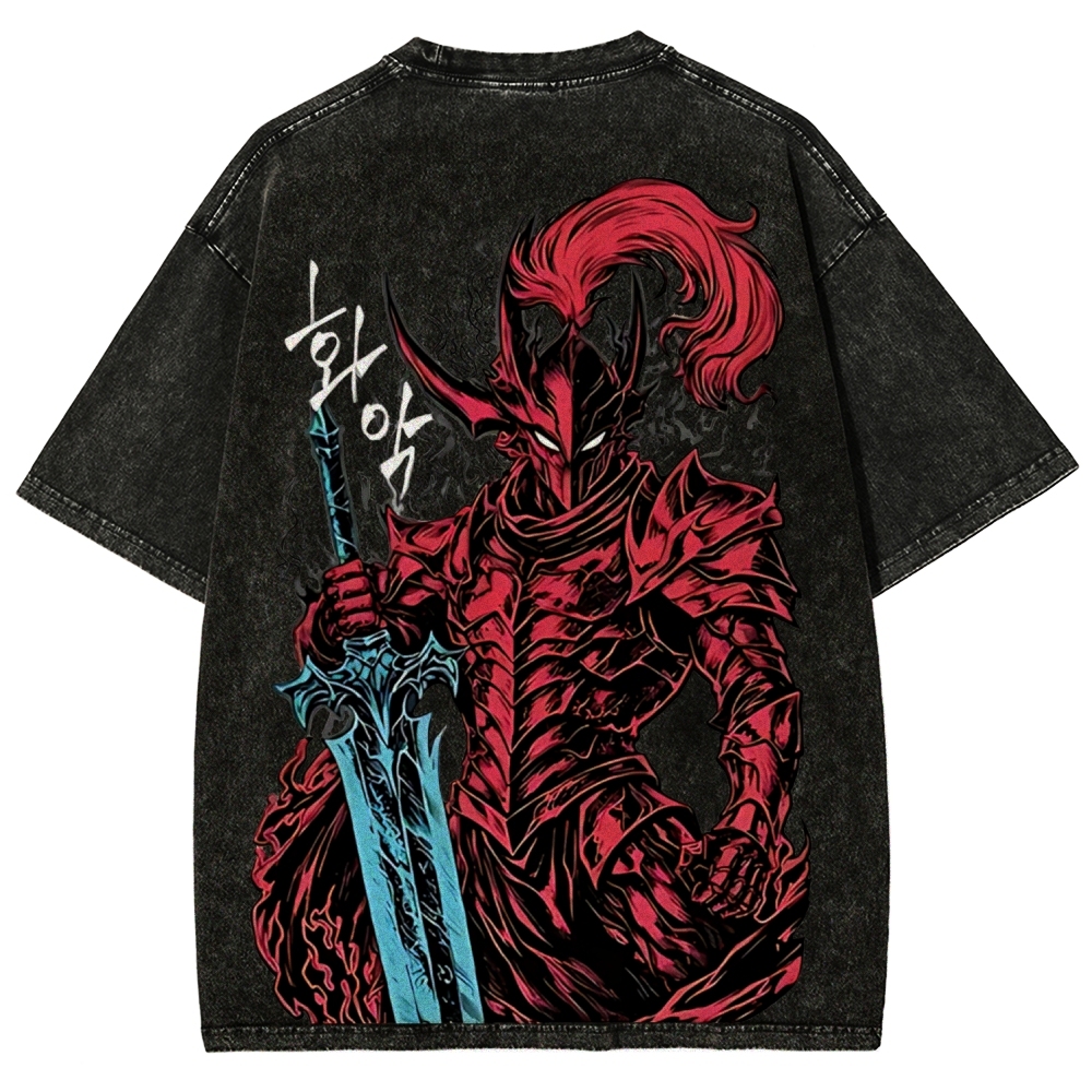 Igris Solo Leveling Vintage Unisex Washed T-Shirt