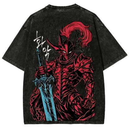 Igris Solo Leveling Vintage Unisex Washed T-Shirt