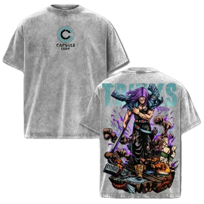 Future Trunks Dragon Ball Printed Unisex Washed T-Shirt