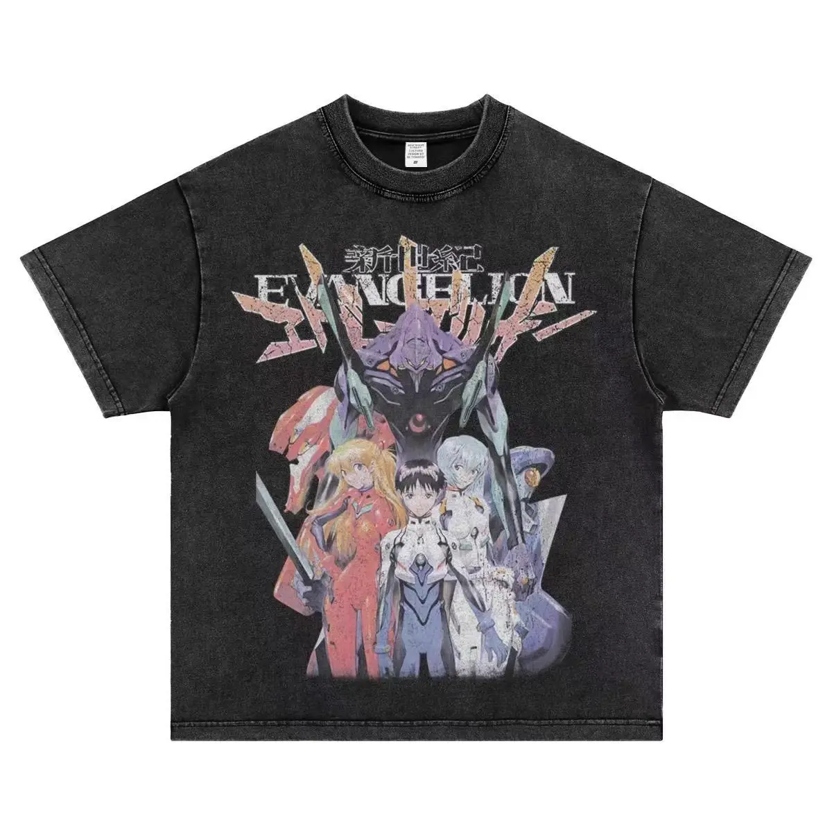 Neon Genesis Evangelion Vintage Unisex Washed T-Shirt