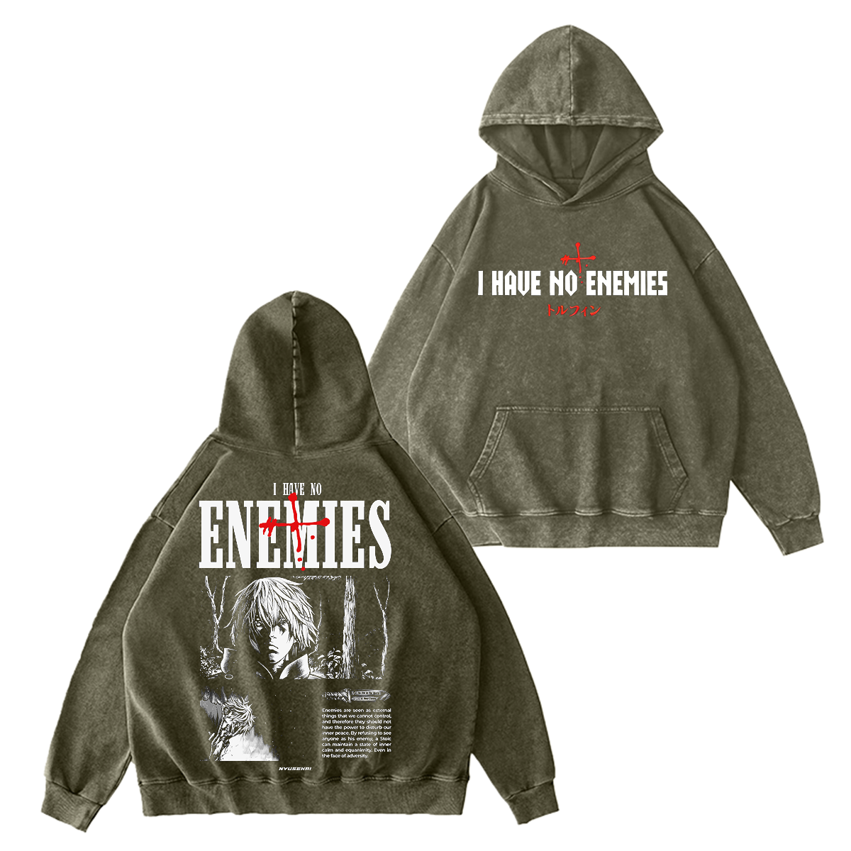 Vinland Saga Unisex Washed Crewneck Hoodie