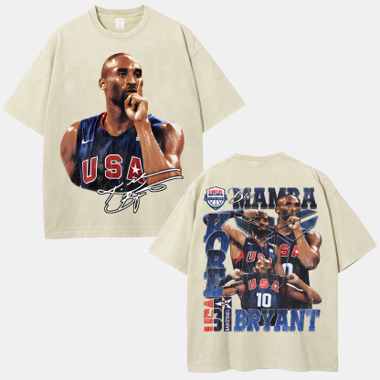 Unisex Fit Washed T-Shirt Graphic Kobe Bryant TEE