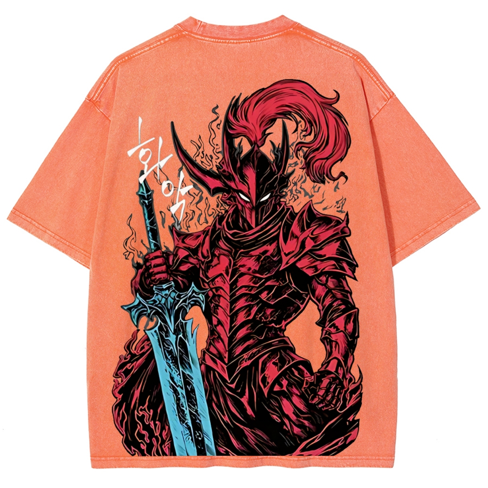 Igris Solo Leveling Vintage Unisex Washed T-Shirt