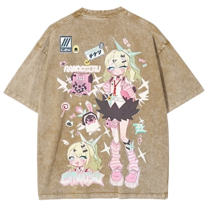 SUNNA Zenless Zone Zero Printed Unisex Washed T-Shirt