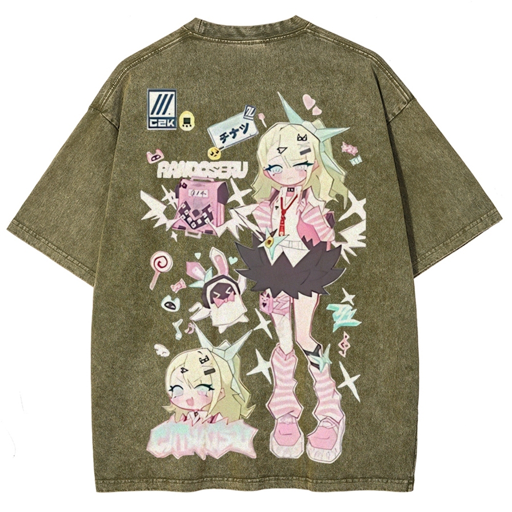 SUNNA Zenless Zone Zero Printed Unisex Washed T-Shirt