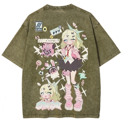 SUNNA Zenless Zone Zero Printed Unisex Washed T-Shirt