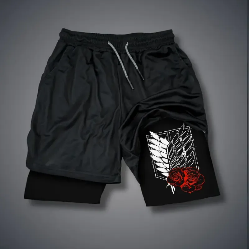 Attack on Titan Print Men's Fitness Shorts