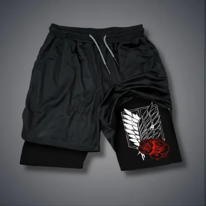 Attack on Titan Print Men's Fitness Shorts