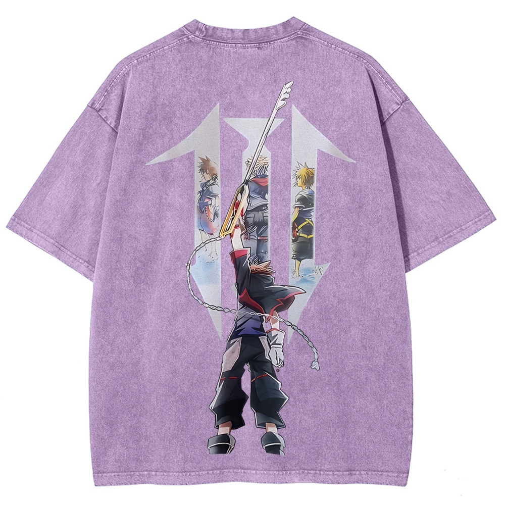 Kingdom Hearts Sora Printed Unisex Washed T-Shirt