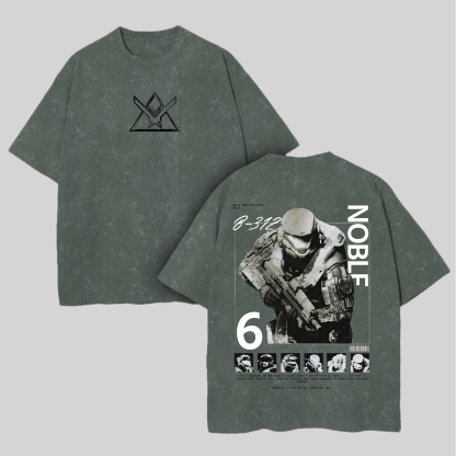 Halo: Reach Printed Unisex Washed T-Shirt