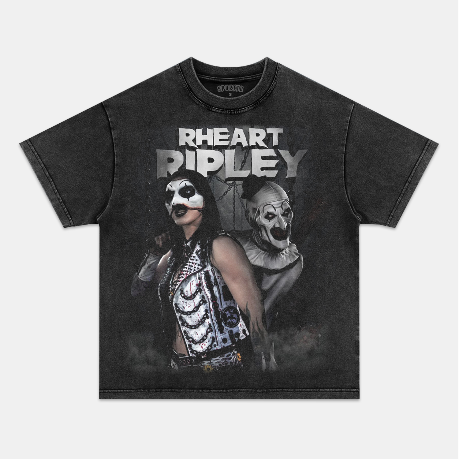 Terrifier Vs Rhea Ripley RHEA RIPLEY & TERRIFIER V3 TEE – TEESACE