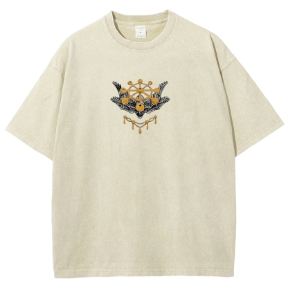 Jujutsu Kaisen Mahoraga Printed Unisex Washed T-Shirt