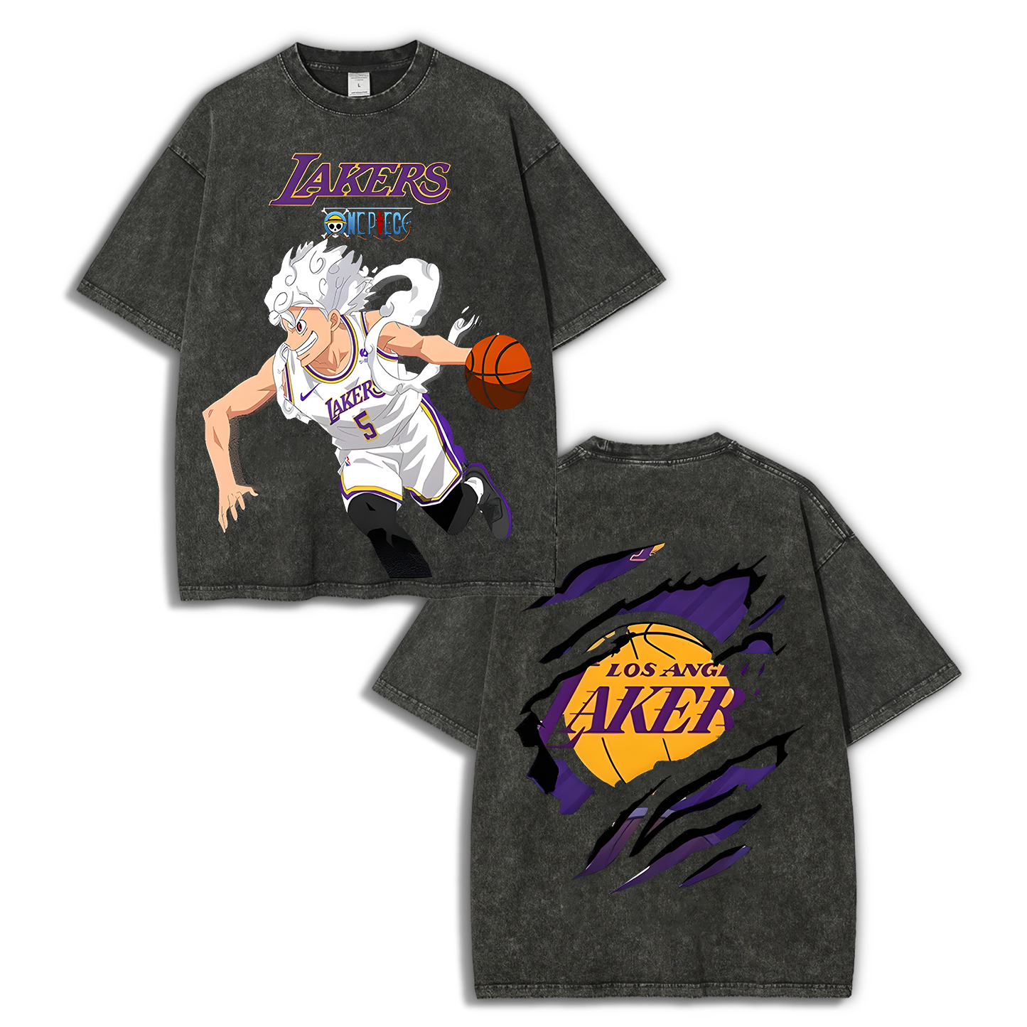 Vintage Tee丨 Lakers X One Piece