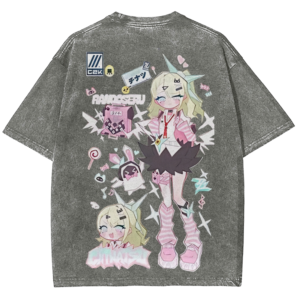 SUNNA Zenless Zone Zero Printed Unisex Washed T-Shirt