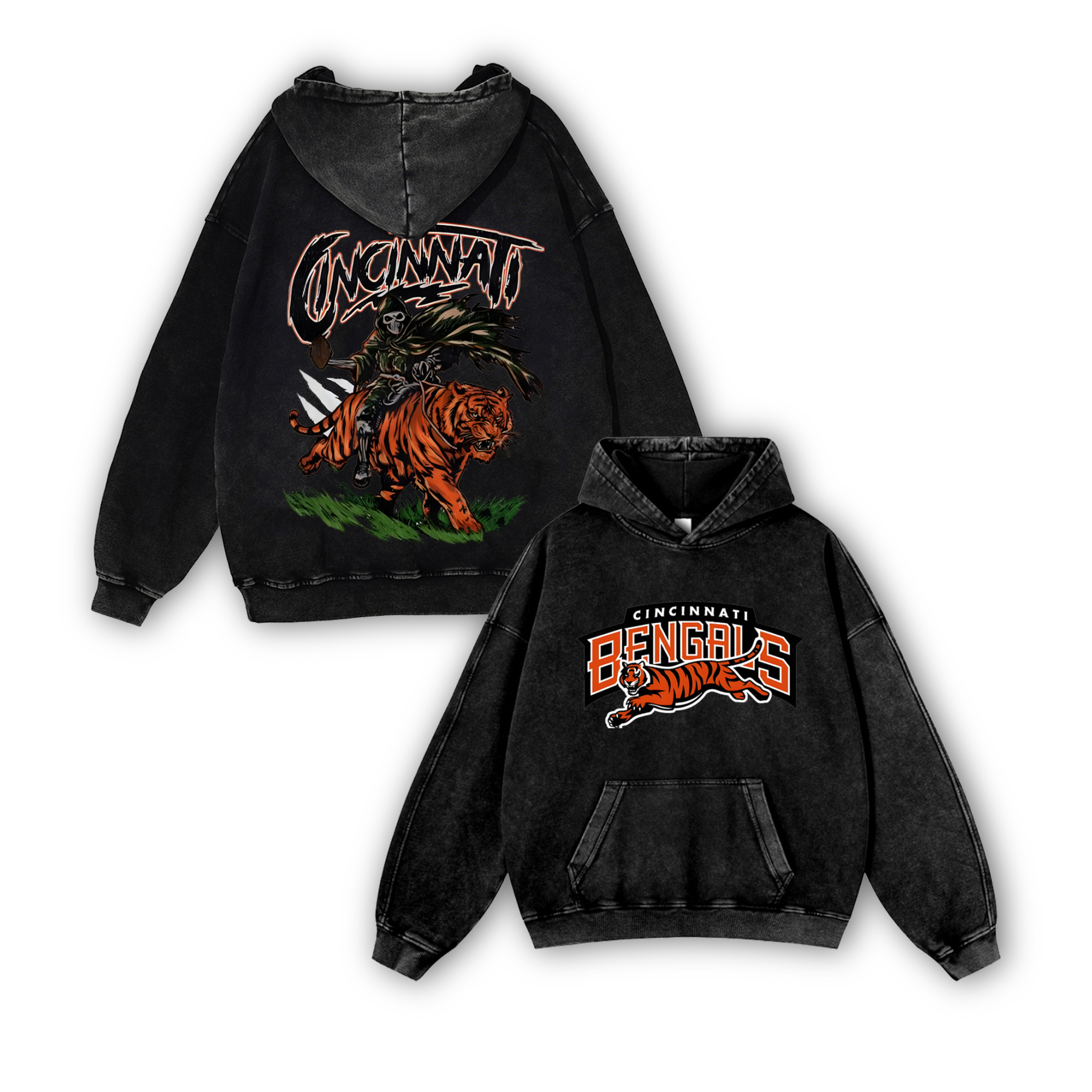 Casual Washed Hoodie Cincinnati Bengals