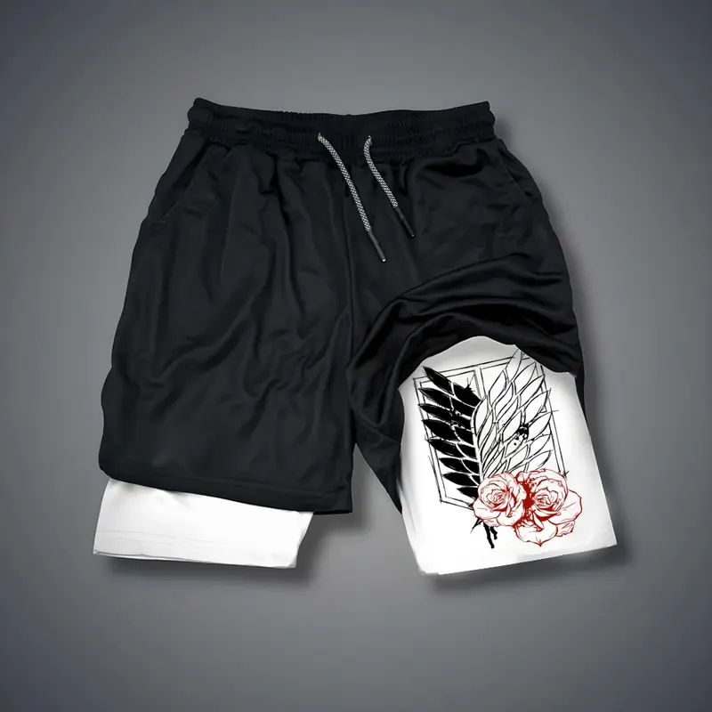 Attack on Titan Print Men's Fitness Shorts