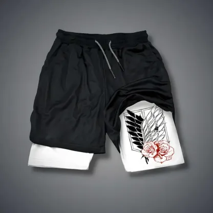 Attack on Titan Print Men's Fitness Shorts