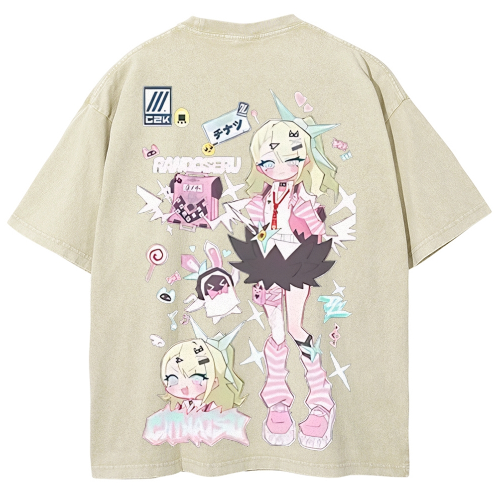 SUNNA Zenless Zone Zero Printed Unisex Washed T-Shirt