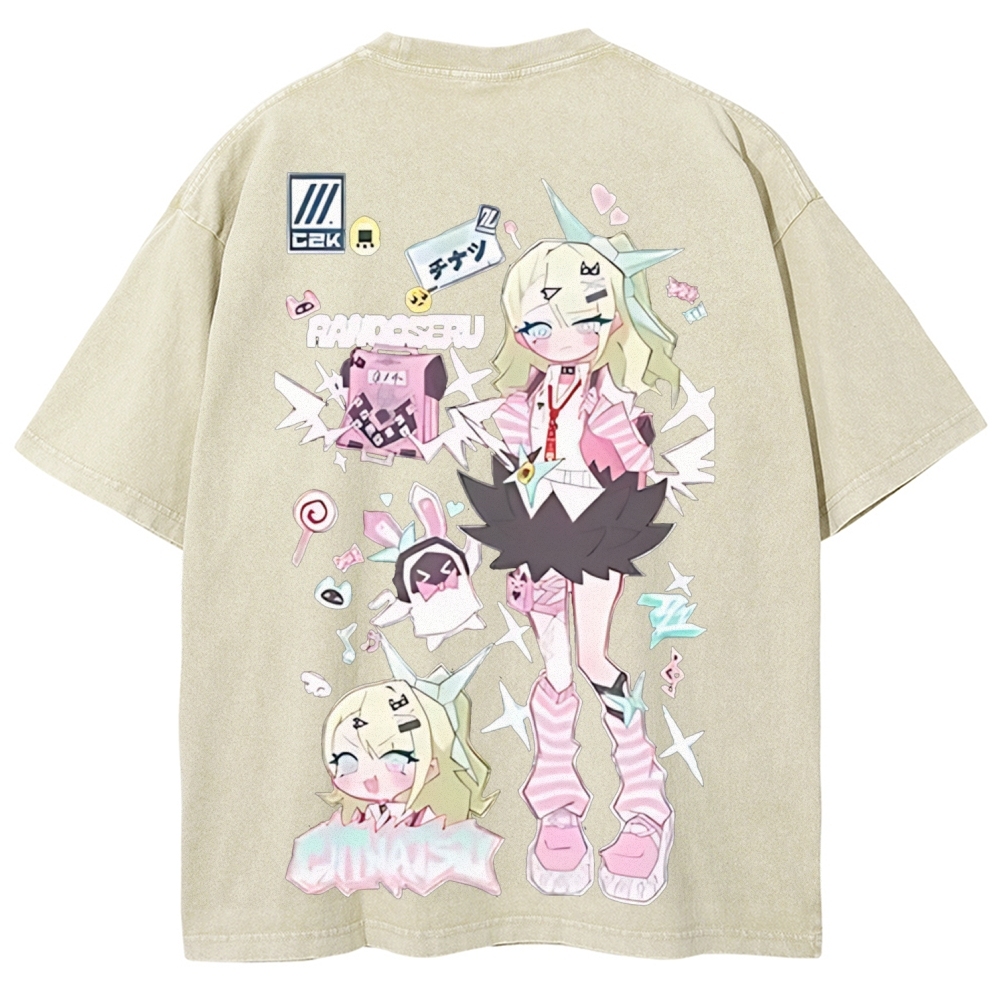 SUNNA Zenless Zone Zero Printed Unisex Washed T-Shirt