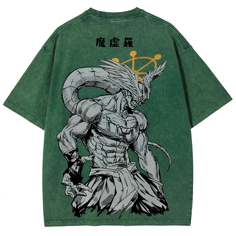 Jujutsu Kaisen Mahoraga Printed Unisex Washed T-Shirt