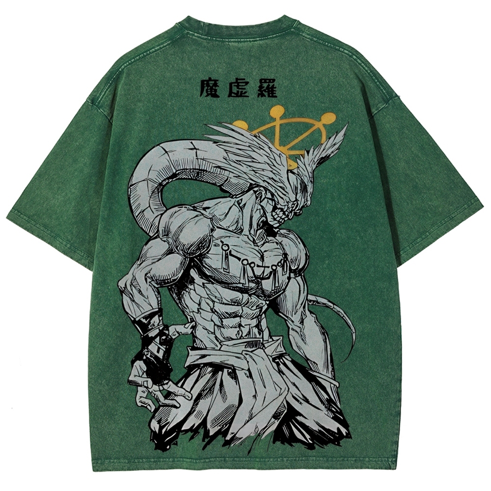 Jujutsu Kaisen Mahoraga Printed Unisex Washed T-Shirt
