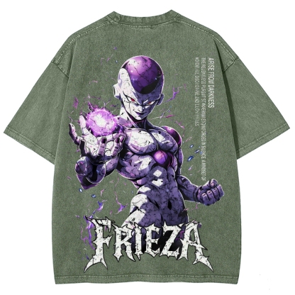 Frieza Dragon Ball Printed Unisex Washed T-Shirt