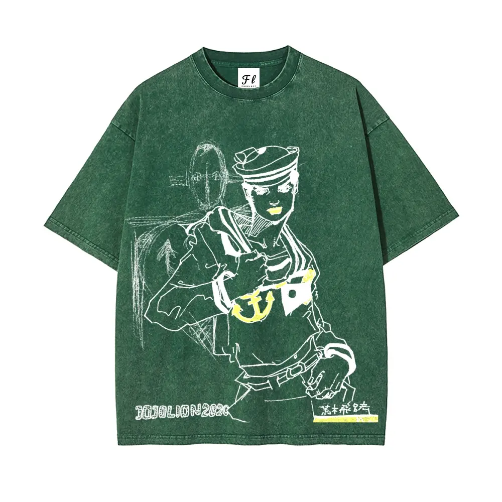 Josuke Higashikata JoJo's Bizarre Adventure  Printed Unisex Washed T-Shirt