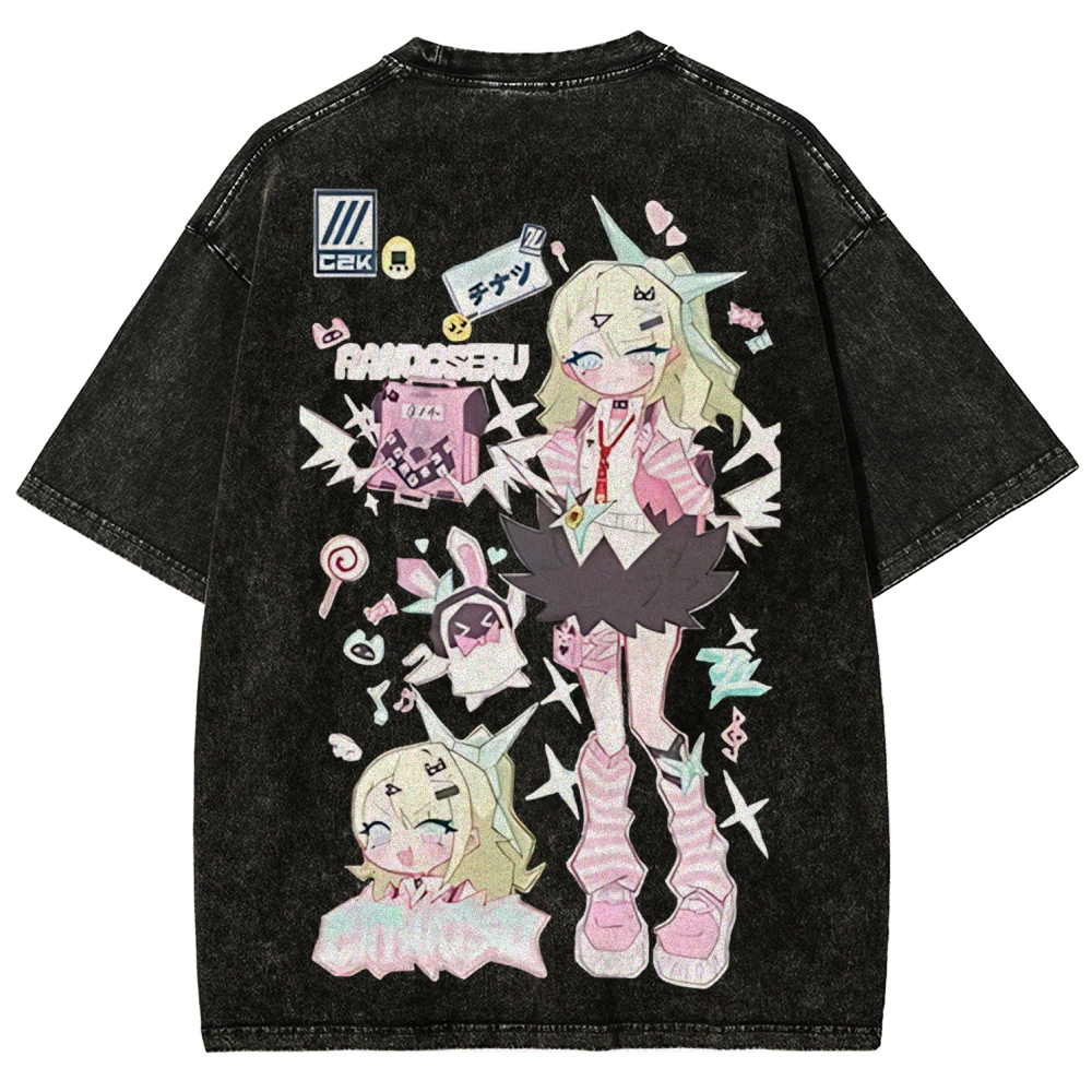 SUNNA Zenless Zone Zero Printed Unisex Washed T-Shirt