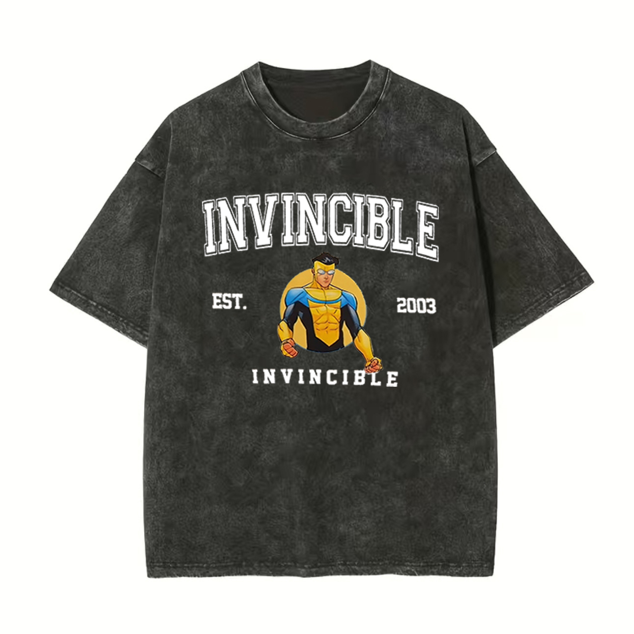 Invincible Printed Unisex Washed T-Shirt