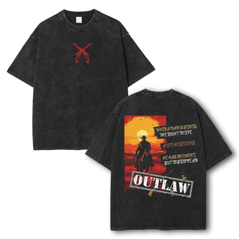 Red Dead Redemption Vintage Unisex Washed T-Shirt