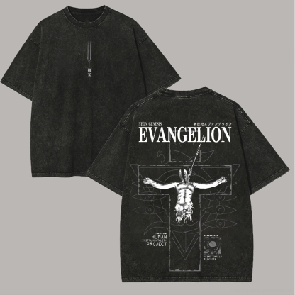 Neon Genesis Evangelion Unisex Fit Washed T-Shirt 2509001948