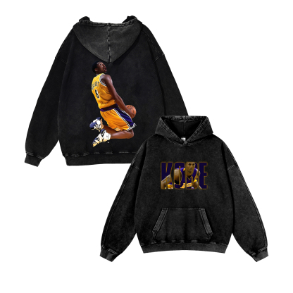 Casual Washed Hoodie Kobe Bryant