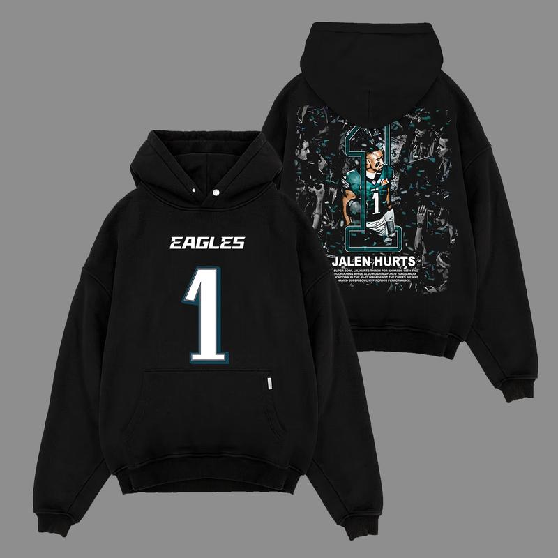 Jalen Hurts  | Casual Washed Tee & Hoodie & Sweatshirt